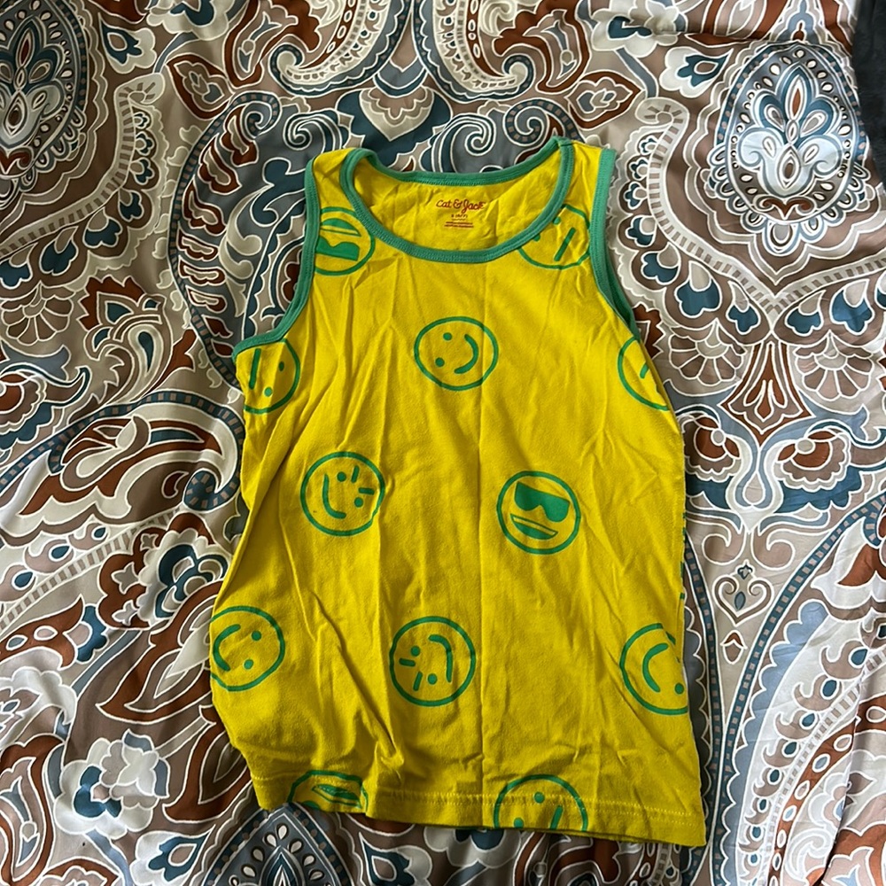 Brightly colored emoji muscle shirt size 6/7